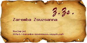 Zaremba Zsuzsanna névjegykártya
